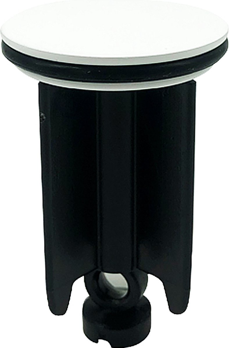Waterval Metaalstop Waste Plug Universeel - Plugstop badkamer - afvoerplug voor wastafel en bidet - Wit 40mm