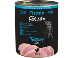 Fitmin For Life Dog Tin Kalkoen 6 x 800g