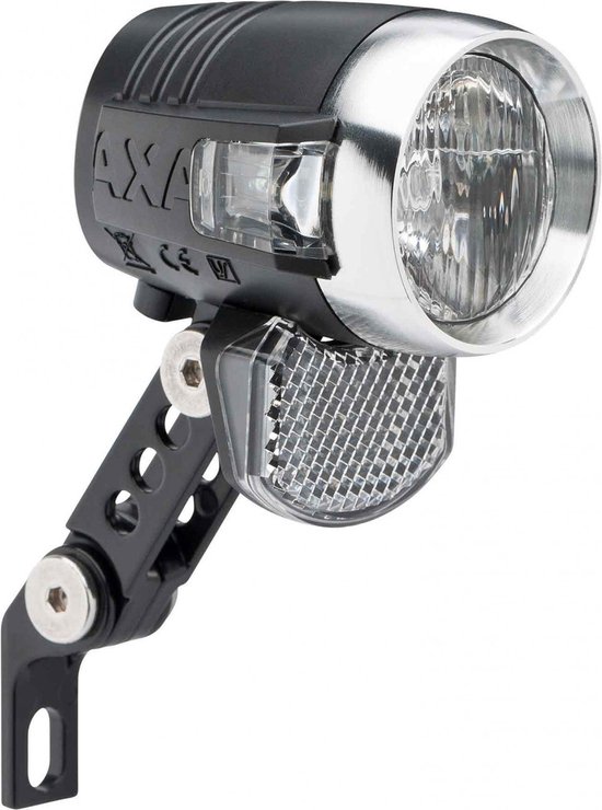 AXA Blueline 50 T Fietskoplamp - LED Voorlicht - 50 Lux - Dynamo - Auto On Sensor - Steady Functie - 70 m Lichtbeeld - 4.000 m Zichtbaarheid - Clear Lens Technology — afbeelding 5