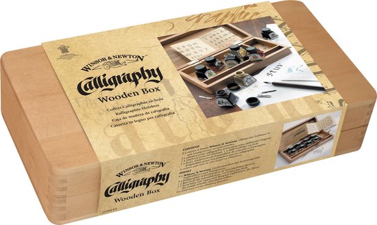Winsor & Newton Calligraphy Set in houten kist