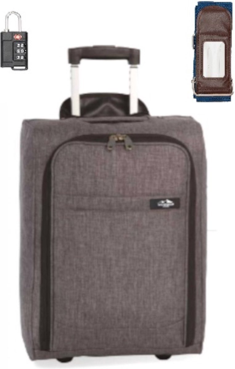 Handbagage Koffer 50x35x25 + TSA cijferslot & Kofferriem | bol