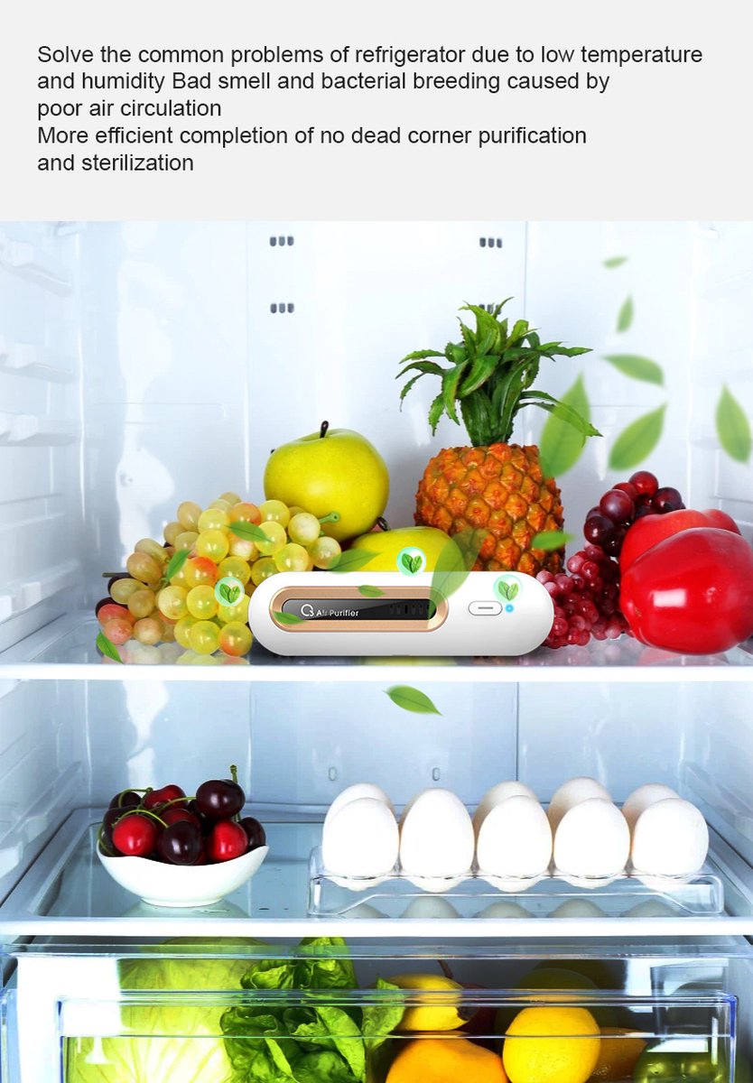 Ozon koelkast Air Purifier-O3 Luchtverfrisser voor koelkast  (Schoenenkasten,... | bol.com