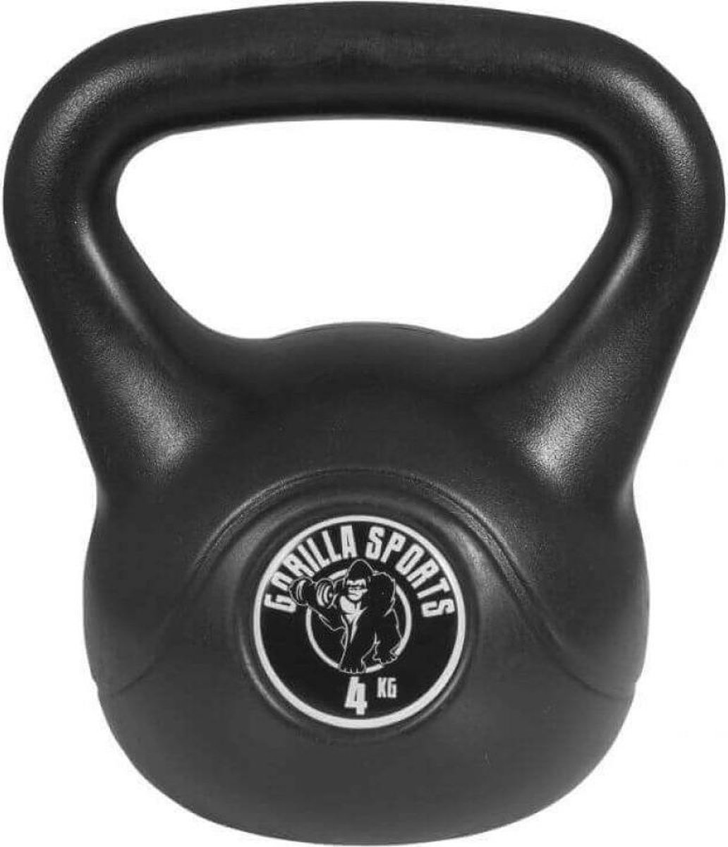 Gorilla Sports Kettlebell - Kunststof - 4 kg