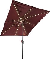 SORARA Parasol met LED - Rood - 270 x 210 CM - Incl. USB Aansluiting