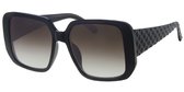 Zonnebril modeljaar 2023 | Damesbril | Montuur zwart - Lens donker naar licht grijs