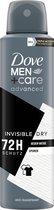 Dove MEN+ CARE Déodorant antisudorifique Advanced Invisible Dry, 150 ml