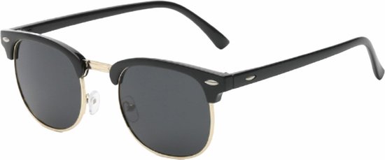 Fako Sunglasses® - Club Style Zonnebril - Polariserend - Dames - Heren - Zwart/Goud