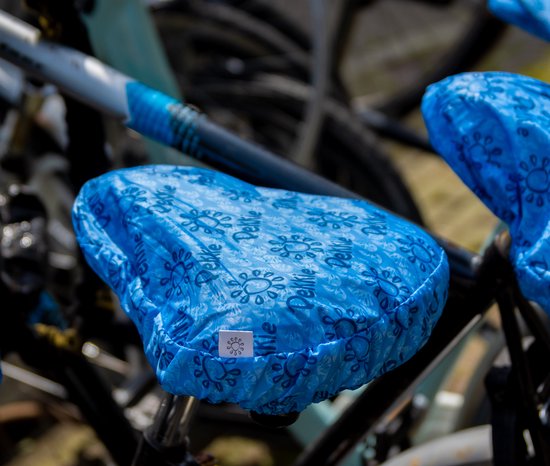 Omkeerbare zadelhoes zacht waterafstotend matriaal - Dekkie - fietszadelhoes - grijs blauw- zon - regen