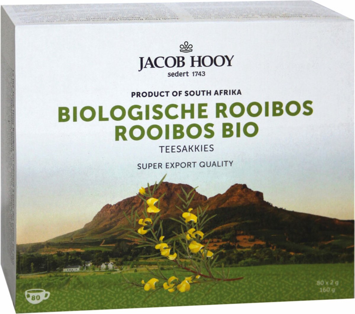 3x Jacob Hooy Rooibos Zakjes 80 stuks