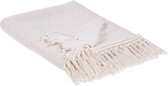 YARSA - Plaid - Beige - 125 x 150 cm - Katoen