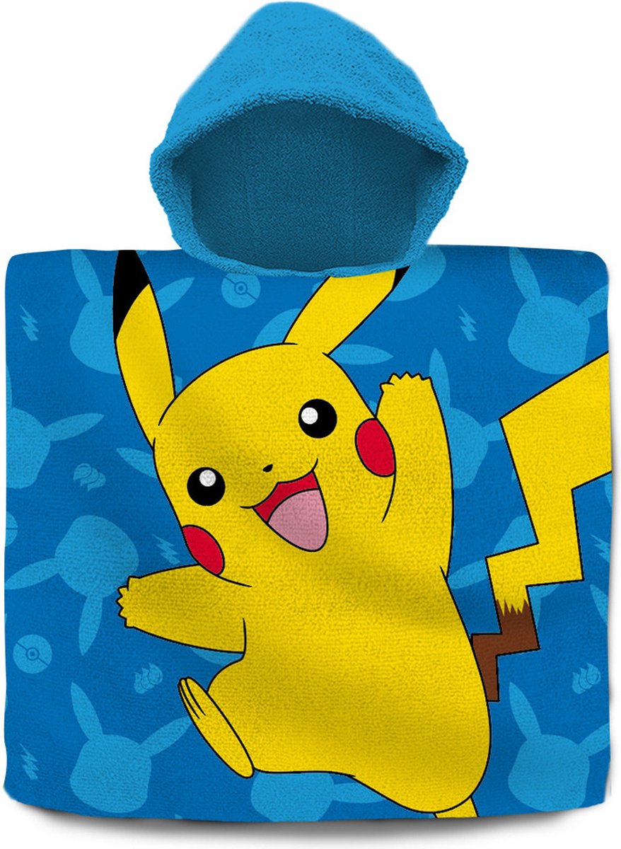 Pokémon Serviette Poncho Enfants Bleu Taille Unique : : Mode