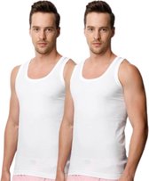 2 Pack Top kwaliteit onderhemd - 100% katoen - Wit - Maat XL