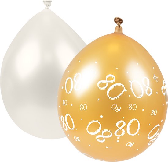 Paperdreams Decoratie ballonnen goud/wit - 80