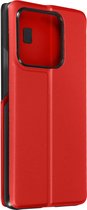 Folio Hoes geschikt voor Xiaomi Redmi 12C Stevige Bescherming rood