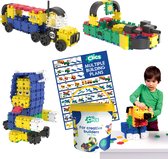 Clics Build & Play 10-in-1 bouwblokken– DUURZAAM SPEELGOED gemaakt van GERECYCLEERDE kunststof- bouwset 10 in 1 - speelgoed 4,5,6,7,8 jaar jongens en meisjes- educatief speelgoed- Montessori speelgoed- constructie speelgoed