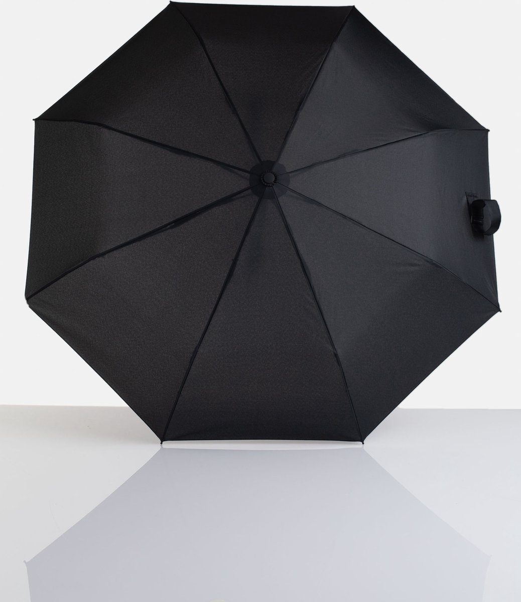 Lasessor- Paraplu – Zwart – 24cm - ECO – Vriendelijke – Manuele – Reis - Stormparaplu - Milieuvriendelijk