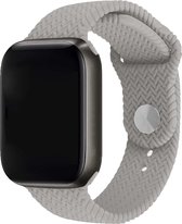 Innerlight® Woven+ - Grijs Geweven - 42/44/45/49mm - Siliconen bandje geschikt voor Apple Watch - Geschikt als Apple watch bandje voor Series 1/2/3/4/5/6/7/8/9/SE/Ultra
