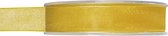 1x Hobby/decoratie gele organza sierlinten 1,5 cm/15 mm x 20 meter - Cadeaulint organzalint/ribbon - Striklint linten geel