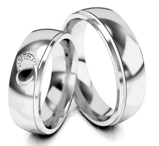 Jonline Prachtige Zilveren Ringen voor Hem en Haar| Trouwringen | Vriendschapsringen | Relatieringen