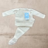 Mac Iusion Gebreid Baby Pakje 2-dlg | Houten Knoopjes | Natural | Newborn | maat 50