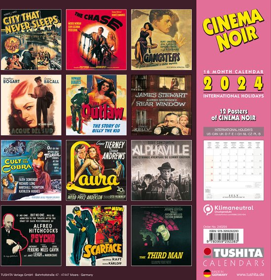 Cinema Noir Kalender 2024 bol