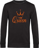 Sweater Queen-Zwart - Oranje-L