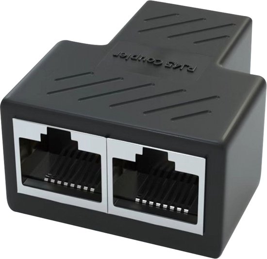 Triple J® Netwerk switch - Netwerk splitter - RJ45 Splitter - 100 Mbps - Zwart