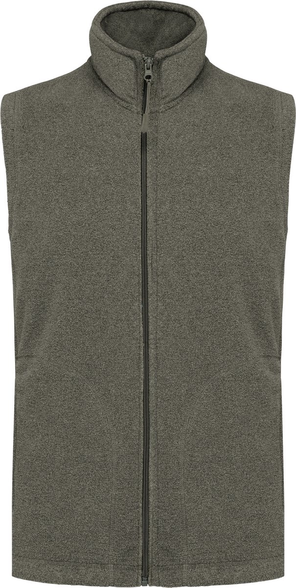 Fleecebodywarmer 'Luca' merk Kariban maat S Green Marble Heather