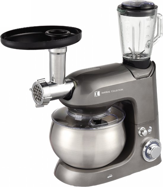 Imperial Collection Professional Food Processor 4 in 1 Gray