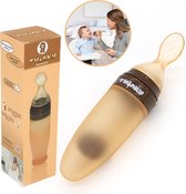 Twinky® Knijpfles Lepel - Handige Baby Knijpfles voor Onderweg & Thuis - Eten & Drinken in 1 - PPU Kwaliteit Silicoon