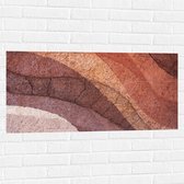 Muursticker - Lagen van Verschillende Kleuren Stenen in Natuurtinten - 100x50 cm Foto op Muursticker