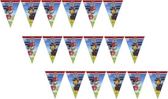 Nickelodeon – Paw Patrol – Vlaggenlijn – Slinger - 3 Stuks – 230 Cm