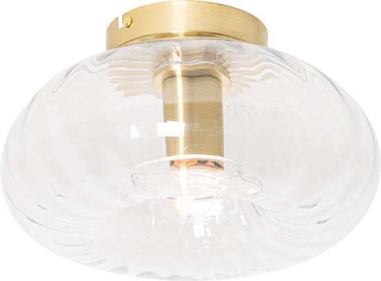 QAZQA ayesha - Art Deco Plafondlamp - 1 lichts - Ø 27 cm - Goud - Woonkamer | Slaapkamer | Keuken