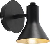 QAZQA magno - Moderne Plafondspot | Spotje | Opbouwspot - 1 lichts - L 150 mm - Zwart Goud - Woonkamer | Slaapkamer | Keuken