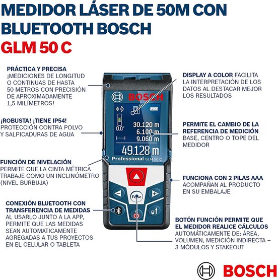 Afstandsmeter GLM 50 C - Bosch Professional