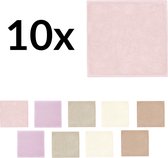 Funnies Spuugdoeken 10-pack | Roze Tinten | Blush | Ecru | Cream | Roze | Pink Stone | 30x30cm | Set Van 10 Stuks | Spuugdoekjes | Monddoekjes