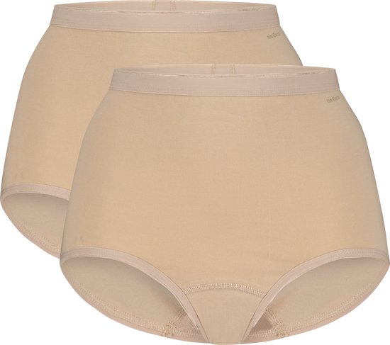 Basics high waist beige 2 pack voor Dames | Maat 4XL