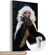MuchoWow® Peinture sur verre 40x60 cm - Peinture sur verre acrylique - Singe - Animaux sauvages - Portrait - Photo sur verre - Peintures