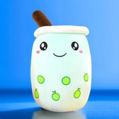 Klikkopers® - Coussin Kawaii - Peluche Bubble Tea 25cm - Peluche Boba - Bleu - Peluche Kawaii - Squishy - Squish Peluche