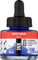 Amsterdam Acrylic Inkt Fles 30 ml Ultramarijn 504