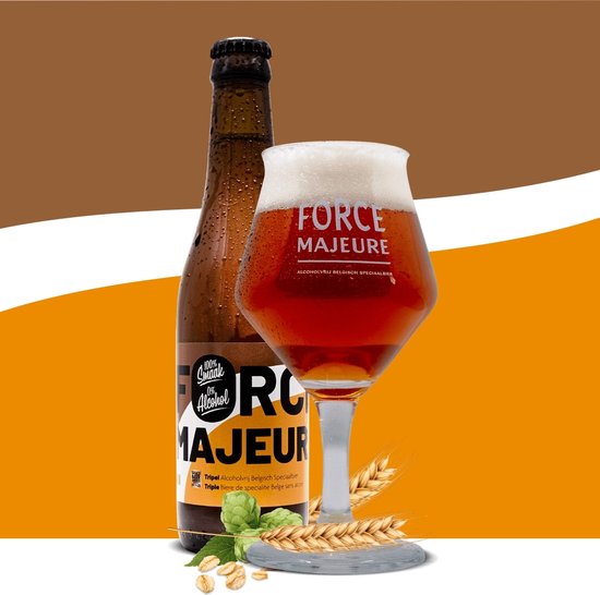 Foto: Force majeure tripel blond 24x 33cl niet alcoholisch bier