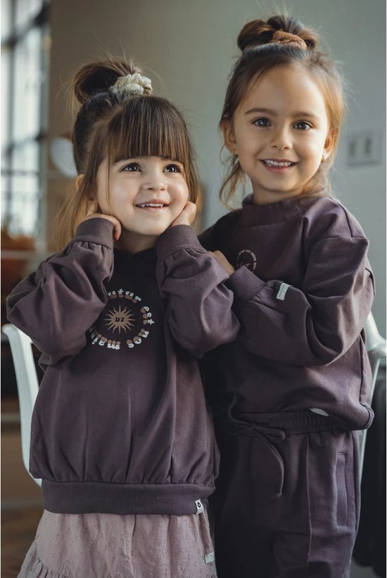 Daily7 meisjes sweater colneck Dark Mauve | bol