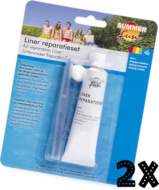 Summer fun reparatie set 2 stuks liner zwembad