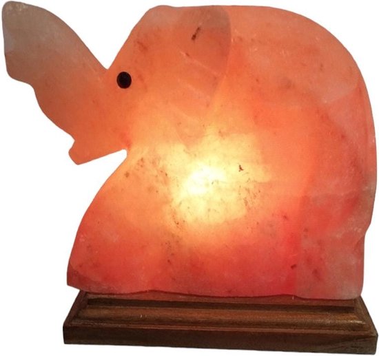 Himalaya Salt Dreams - Zoutlamp - Houten Voet