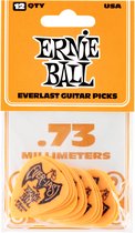Ernie Ball Plectrums - Everlast - Oranje 0.73mm 6 stuks