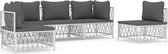 vidaXL-5-delige-Loungeset-met-kussens-staal-wit