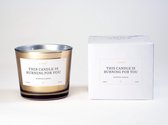 This candle is burning for you geurkaarsen 350 gram Gold
