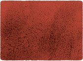 MSV Badkamerkleedje/badmat tapijt - voor de vloer - terracotta - 50 x 70 cm - Microfibre - langharig