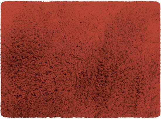 Tapis de salle de bain / tapis de bain MSV - pour le sol - terre cuite - 50 x 70 cm - Microfibre - à poils longs