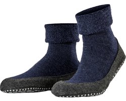 FALKE Cosyshoe Noppen op de zool wol huissokken heren blauw - maat 43-44